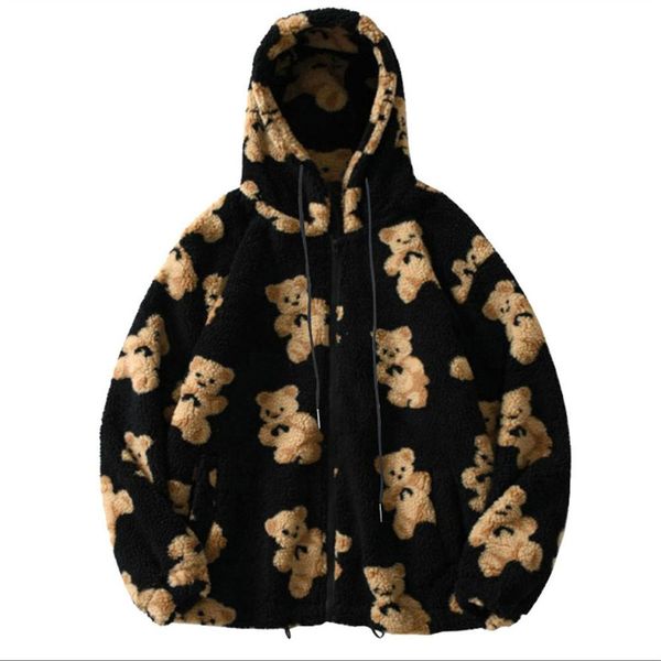 sweaters 2022 teddy fleece sweater hooded cartoon bear fluffy loose cardigan winter warm jacket loose sherpa sweaters, White;black
sweaters 2022 teddy fleece sweater hooded cartoon bear fluffy loose cardigan winter warm jacket loose sherpa sweaters, White;black