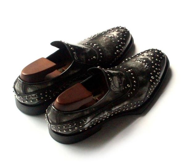 black rivets handmade oxfords cow leather wedding dress shoes men t stage formal business flats7903541
black rivets handmade oxfords cow leather wedding dress shoes men t stage formal business flats7903541