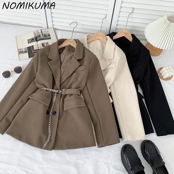 pants nomikuma 2021 new women blazer coat belt slim waist double breasted suit jacket long sleeve notched collar blazers femme 6v656, White
pants nomikuma 2021 new women blazer coat belt slim waist double breasted suit jacket long sleeve notched collar blazers femme 6v656, White