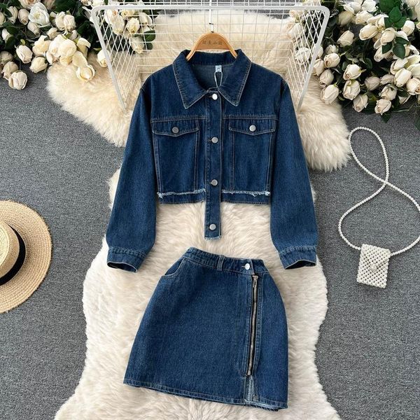 dress chic denim two piece set womens outifits women sets spring autumn full shirt crop + mini zipper fly skirts dropshipping, White
dress chic denim two piece set womens outifits women sets spring autumn full shirt crop + mini zipper fly skirts dropshipping, White
