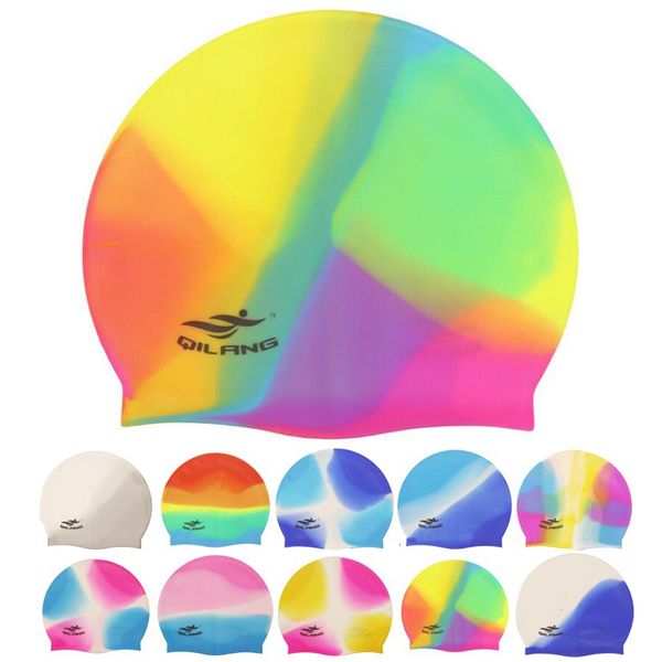 swimming cap men ladies rainbow colorful waterproof silicone ear long hair protection swim pool cap swimwear hats for adults 230420
swimming cap men ladies rainbow colorful waterproof silicone ear long hair protection swim pool cap swimwear hats for adults 230420