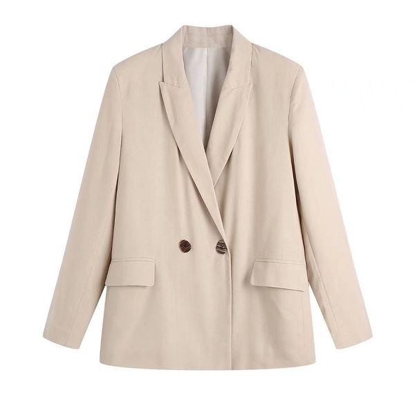 pants 2022 new women's jacket double breasted solid color suit jacket retro long sleeve women's jacket chic femme + trousers, White
pants 2022 new women's jacket double breasted solid color suit jacket retro long sleeve women's jacket chic femme + trousers, White