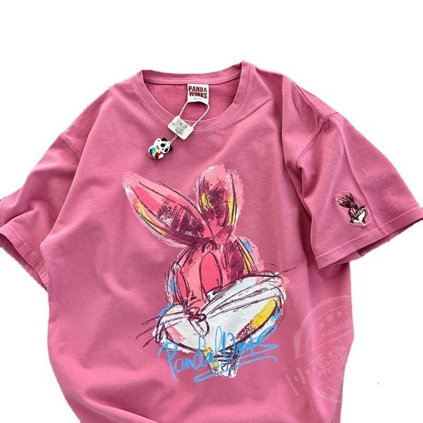 women's t shirt 2023 spring korean cartoon rabbit painting leisure half sleeve round neck pullover cotton short t shirt female 230419, White
women's t shirt 2023 spring korean cartoon rabbit painting leisure half sleeve round neck pullover cotton short t shirt female 230419, White