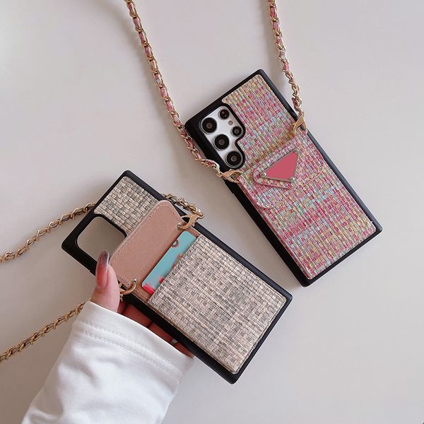 chain crossbody handbags phone cases card holders pockets for samsung s20 s21 s22 s23 plus note 20 ultra 5g designer weave pattern wallets f
chain crossbody handbags phone cases card holders pockets for samsung s20 s21 s22 s23 plus note 20 ultra 5g designer weave pattern wallets f