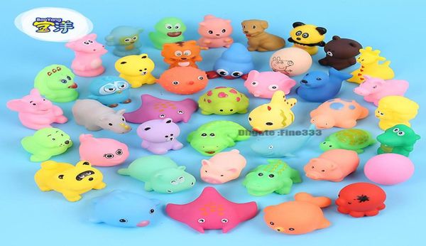

cute animal baby bath toys for children pvc float squeeze sound dabbling toys kids cat fish bathroom pinch spray toy2448351