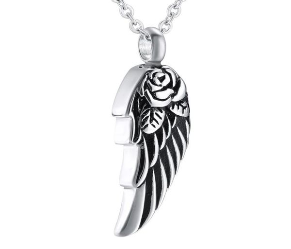 angel wing with rose cremation urn pendant necklace stainless steel ash pendant memorial keepsake cremation jewelry8413065, Silver
angel wing with rose cremation urn pendant necklace stainless steel ash pendant memorial keepsake cremation jewelry8413065, Silver