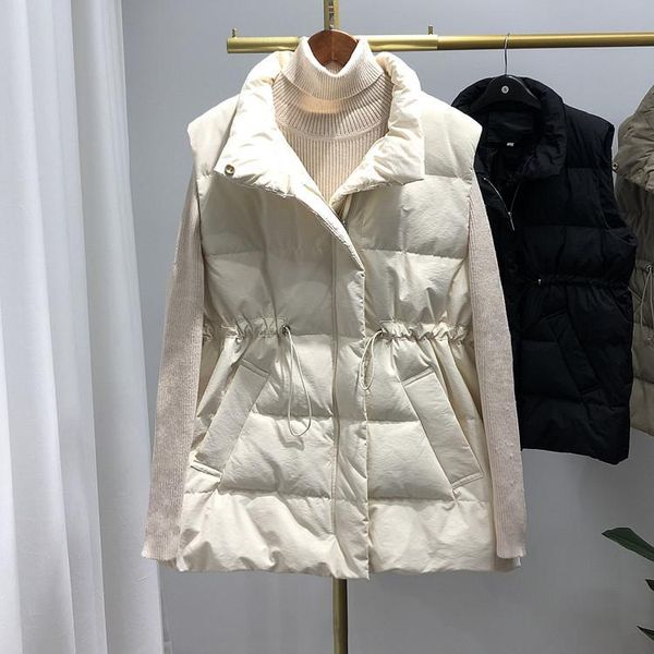parkas women sleeveless down jacket vest new autumn winter warm slim waistcoat female korean stand collar solid down puffer coat vests, Black
parkas women sleeveless down jacket vest new autumn winter warm slim waistcoat female korean stand collar solid down puffer coat vests, Black
