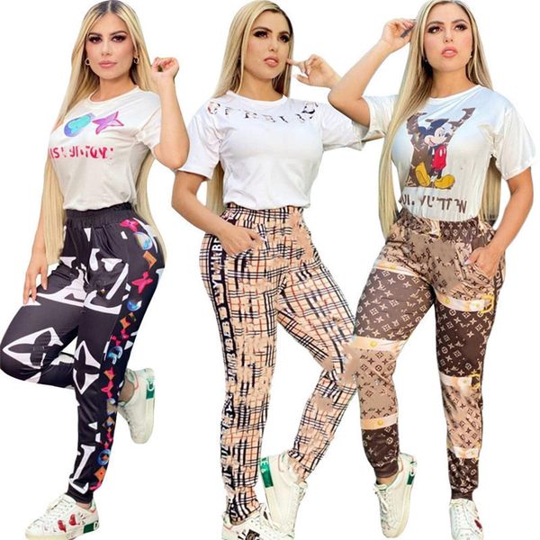2023 brand designer women letter tracksuits summer casual 2 piece sets short sleeve t-shirt pants fashion sports suit crew neck outfits pull, Gray
2023 brand designer women letter tracksuits summer casual 2 piece sets short sleeve t-shirt pants fashion sports suit crew neck outfits pull, Gray