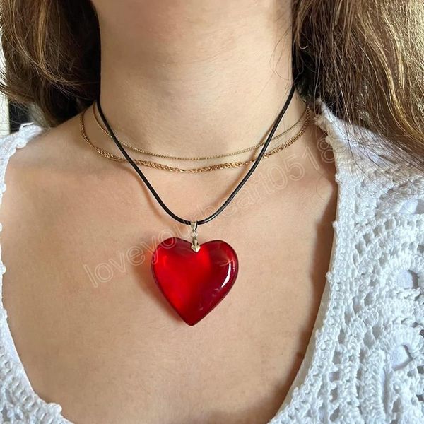 fashion big heart pendant necklace for women cute hip hop aesthetic rope chain gothic punk glass crystal necklace, Silver
fashion big heart pendant necklace for women cute hip hop aesthetic rope chain gothic punk glass crystal necklace, Silver