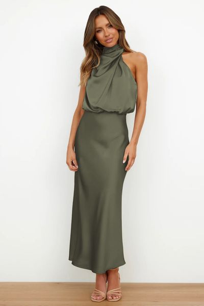 high-grade satin sleeveless evening dress for women 2023 spring summer selling new fashion elegant bodycon europe and american style ladies, White;black
high-grade satin sleeveless evening dress for women 2023 spring summer selling new fashion elegant bodycon europe and american style ladies, White;black