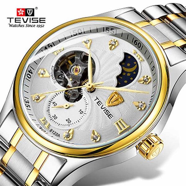 tevise fashion mens watches men stainless steel band automatic mechanical wristwatch relogio masculino263w, Slivery;brown
tevise fashion mens watches men stainless steel band automatic mechanical wristwatch relogio masculino263w, Slivery;brown