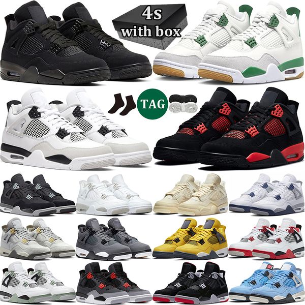 with box 4s basketball shoes men women military black cat 4 retro pine green university blue red thunder sail white oreo midnight navy mens
with box 4s basketball shoes men women military black cat 4 retro pine green university blue red thunder sail white oreo midnight navy mens