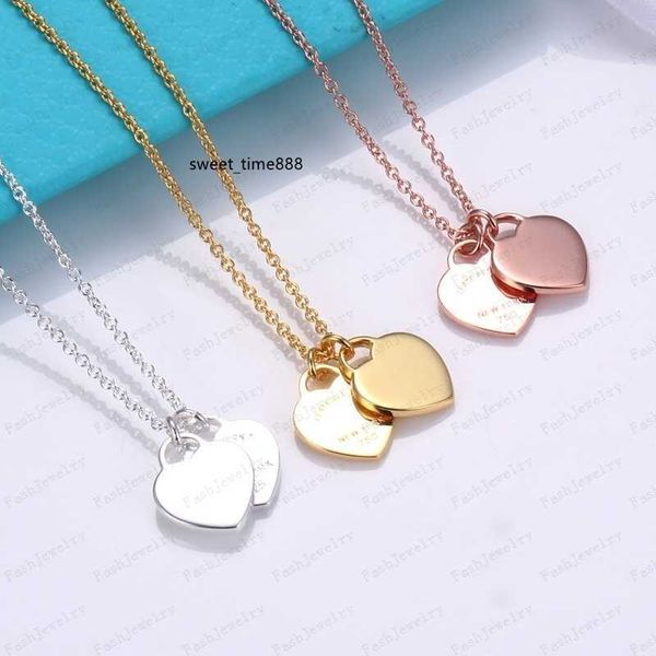 luxury double heart necklace ladies stainless steel heart-shaped diamond pendant designer neck jewelry christmas gift women accessories whol, Silver
luxury double heart necklace ladies stainless steel heart-shaped diamond pendant designer neck jewelry christmas gift women accessories whol, Silver