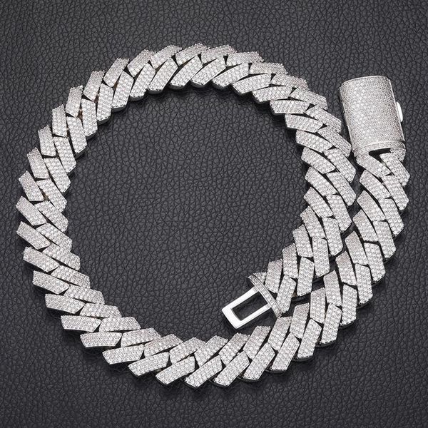 16mm 16-24inch iced cuban link mens gold chain prong chain necklace 18k yellow white gold plated 3 rows diamond cubic zirconia jew321f, Silver
16mm 16-24inch iced cuban link mens gold chain prong chain necklace 18k yellow white gold plated 3 rows diamond cubic zirconia jew321f, Silver