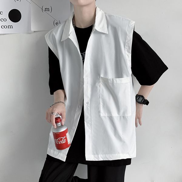men's vests workwear korean trend loose summer thin sleeveless jacket 230420, Black;white
men's vests workwear korean trend loose summer thin sleeveless jacket 230420, Black;white