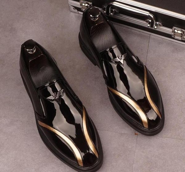 designer men patent leather dress shoes slipon pointed toes loafers luxury bright leather low heel party wedding flats shoes brit2476826, Black
designer men patent leather dress shoes slipon pointed toes loafers luxury bright leather low heel party wedding flats shoes brit2476826, Black