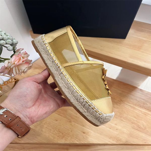 5colors designer shoes casual shoes luxury woman shoes golden letter mesh fisherman's shoes with hemp rope woven women's slope hee, Black
5colors designer shoes casual shoes luxury woman shoes golden letter mesh fisherman's shoes with hemp rope woven women's slope hee, Black