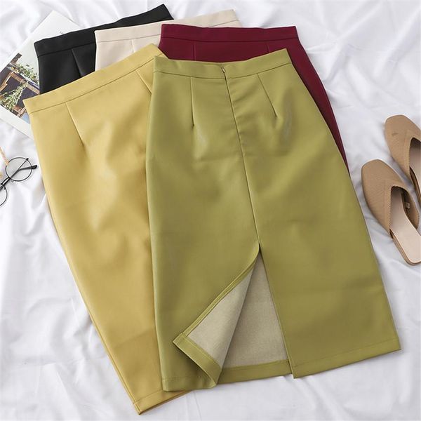 dresses gowyimmes new autumn winter fashion women split pu skirt lady high waist skirts female midi long pencil skirt big size p595, White;black
dresses gowyimmes new autumn winter fashion women split pu skirt lady high waist skirts female midi long pencil skirt big size p595, White;black