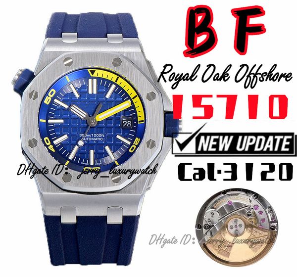 bf luxury men's diving watch 15710 color series 42mm cal.3120 movement, super luminous, natural rubber strap blue, Slivery;brown
bf luxury men's diving watch 15710 color series 42mm cal.3120 movement, super luminous, natural rubber strap blue, Slivery;brown