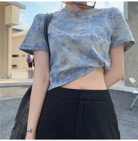 women's t-shirt summer cute tiedyed tshirt crop women high waist tee shirt femme gothic street short sleeve tshirt woman z0418, White
women's t-shirt summer cute tiedyed tshirt crop women high waist tee shirt femme gothic street short sleeve tshirt woman z0418, White