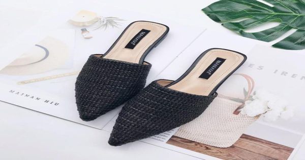 new womens summer solid toecovered slipper fashion pointed woven breathable lazy slippers flat sandals women mule slides shoes4956372, Black
new womens summer solid toecovered slipper fashion pointed woven breathable lazy slippers flat sandals women mule slides shoes4956372, Black