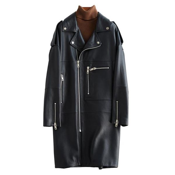 plus size outerwear & coats nerazzurri oversized black long spring womens leather jacket sleeve drop shoulder zipper loose faux co3386
plus size outerwear & coats nerazzurri oversized black long spring womens leather jacket sleeve drop shoulder zipper loose faux co3386