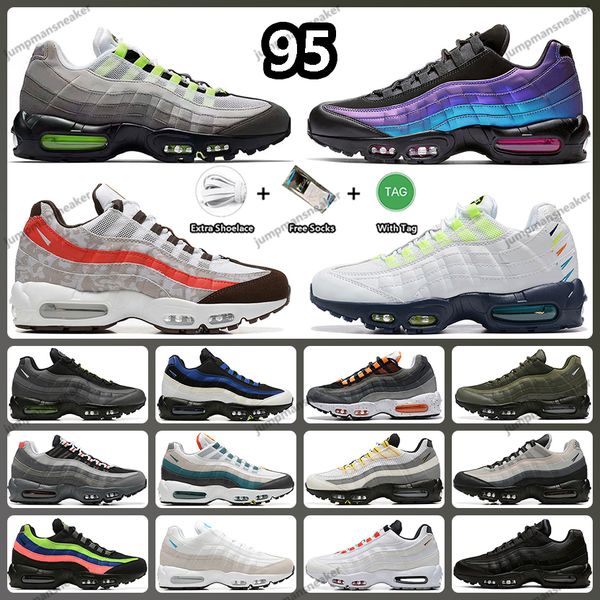 

designer 95 95s running shoes laser fuchsia triple black white neon light bone grey red pure platinum midnight navy trainers outdoor sports