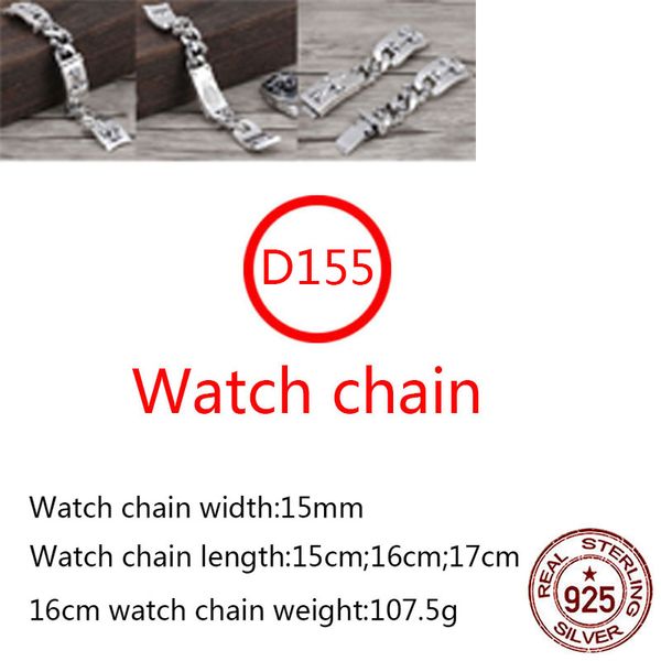 d155 s925 sterling silver watch chain hip hop street fashion couple jewelry personalized punk style solid cross flower letter lover gift, Bronze;slivery
d155 s925 sterling silver watch chain hip hop street fashion couple jewelry personalized punk style solid cross flower letter lover gift, Bronze;slivery