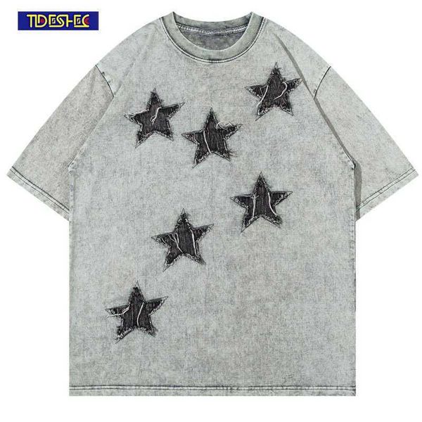 men's t-shirts vintage women's 2023 streetwear tshirt harajuku punk goic hip hop embroidery star patch washed tee shirts fashion, White;black
men's t-shirts vintage women's 2023 streetwear tshirt harajuku punk goic hip hop embroidery star patch washed tee shirts fashion, White;black