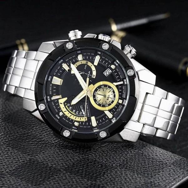 selling efr-550 iced out watch casual sports men's watch steel band quartz watch all hands can work2005, Slivery;brown
selling efr-550 iced out watch casual sports men's watch steel band quartz watch all hands can work2005, Slivery;brown