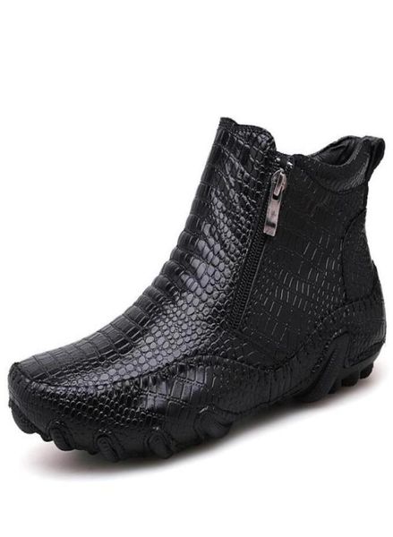designer retro shoe crocodile style men genuine leather boots spring winter shoes waterproof snow boots shoe2362709, Black
designer retro shoe crocodile style men genuine leather boots spring winter shoes waterproof snow boots shoe2362709, Black
