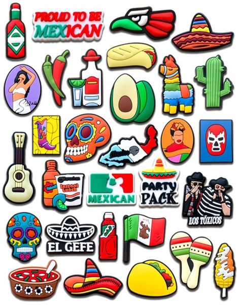 mexician culture food and drinks pvc 2d croc charms soft diy sandal shoes decal8646492, White;pink
mexician culture food and drinks pvc 2d croc charms soft diy sandal shoes decal8646492, White;pink