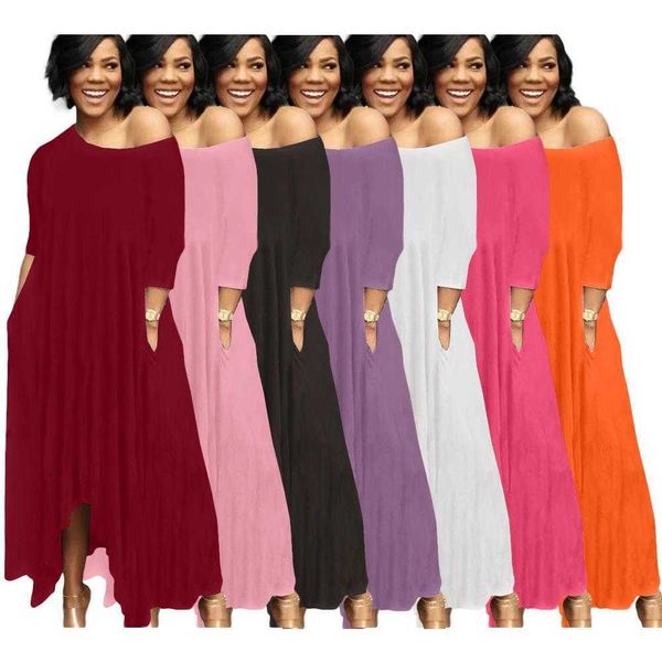 womens solid color irregular off dresses the shoulder large swing dress, Black;gray
womens solid color irregular off dresses the shoulder large swing dress, Black;gray