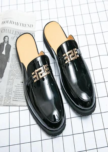 trendy men autumn pu leather semi slippers brand korean version lazy people pedal with one foot casual comfortable classic dh3959874488, Black
trendy men autumn pu leather semi slippers brand korean version lazy people pedal with one foot casual comfortable classic dh3959874488, Black