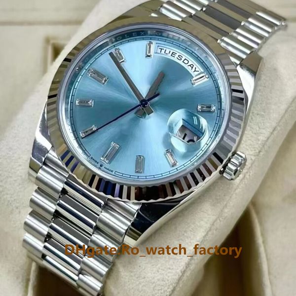 men watch automatic machinery 3235 40mm ice blue square cut diamond dial watches folding clasp waterproof design 228236 228396 wristwatches, Slivery;brown
men watch automatic machinery 3235 40mm ice blue square cut diamond dial watches folding clasp waterproof design 228236 228396 wristwatches, Slivery;brown