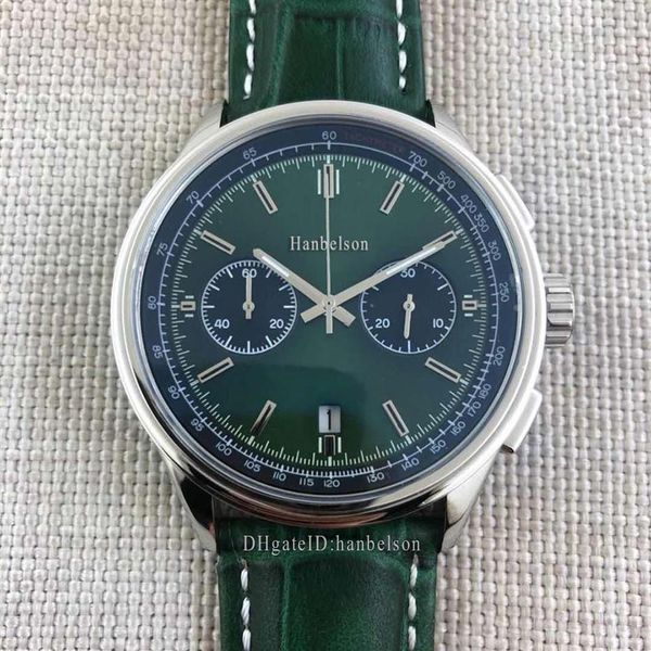 new montre de luxe mens watches green face stainless steel case japan quartz movement chronograph leather luxusuhr wristwatches195z, Slivery;brown
new montre de luxe mens watches green face stainless steel case japan quartz movement chronograph leather luxusuhr wristwatches195z, Slivery;brown
