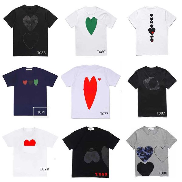 men's women's designer play t-shirts casual badge quality print sleeve short t-shirt couple hearts, White;black
men's women's designer play t-shirts casual badge quality print sleeve short t-shirt couple hearts, White;black