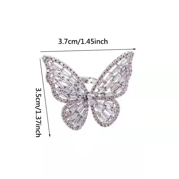 10 kt cubic zirconia butterfly ring sparkling crystal bow-knot knuckle ring wedding jewelry for women and girls (silver) with side stones
10 kt cubic zirconia butterfly ring sparkling crystal bow-knot knuckle ring wedding jewelry for women and girls (silver) with side stones