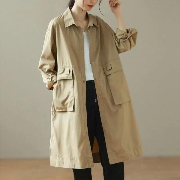 raincoats 2022 spring new loose trench coat women single breasted windbreaker simple casual khaki shirt thin cardigan outerwear female, Black
raincoats 2022 spring new loose trench coat women single breasted windbreaker simple casual khaki shirt thin cardigan outerwear female, Black