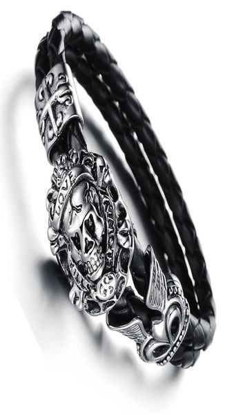european fashion punk skull night club stainless steel genuine cowhide leather bracelet wristband men jewellery present gift5126445, Golden;silver
european fashion punk skull night club stainless steel genuine cowhide leather bracelet wristband men jewellery present gift5126445, Golden;silver