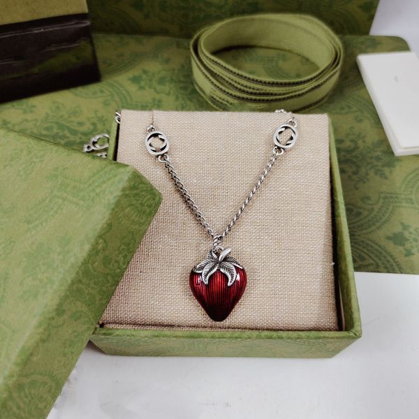 women's vintage enamel pendant necklace, couple small red heart collarbone chain, white valentine's day must-have gift, Silver
women's vintage enamel pendant necklace, couple small red heart collarbone chain, white valentine's day must-have gift, Silver