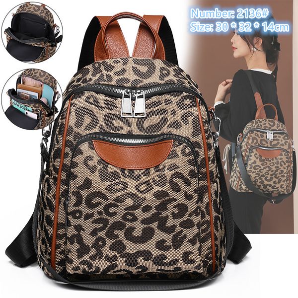 Factory wholesale ladies shoulder bags simple atmospheric brown leather bag waterproof and wear-resistant contrast fashion handbag street leopard print backpack, Brown-2136#
Factory wholesale ladies shoulder bags simple atmospheric brown leather bag waterproof and wear-resistant contrast fashion handbag street leopard print backpack, Brown-2136#