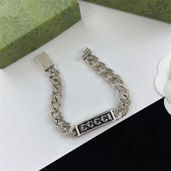 men designer bracelet fashion chains silver stainless steel woman wide bracelets with letter bracciale uomo man jewelry hand chain305b, Black
men designer bracelet fashion chains silver stainless steel woman wide bracelets with letter bracciale uomo man jewelry hand chain305b, Black