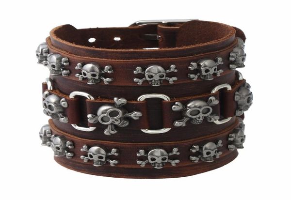 men039s trendy alloy skulls beaded bracelets punk rock jewelry plb076 multicolor leather woven hip hop accessory9846412, Golden;silver
men039s trendy alloy skulls beaded bracelets punk rock jewelry plb076 multicolor leather woven hip hop accessory9846412, Golden;silver