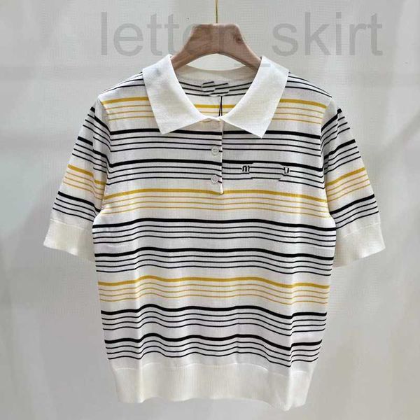 women's knits & tees designer stripe colorblock polo neck knit short sleeve loose and age reducing girl style 2023 summer new 4vh4, White
women's knits & tees designer stripe colorblock polo neck knit short sleeve loose and age reducing girl style 2023 summer new 4vh4, White