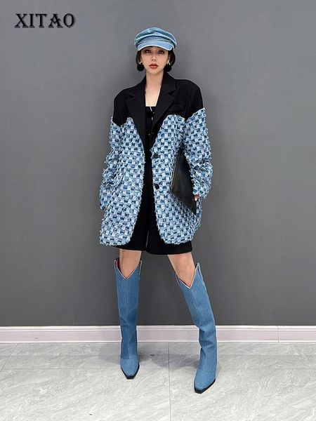 pants xitao fashion denim patchwork blazer loose simplicity contrast color women autumn allmatch new street trendy wld9253, White
pants xitao fashion denim patchwork blazer loose simplicity contrast color women autumn allmatch new street trendy wld9253, White