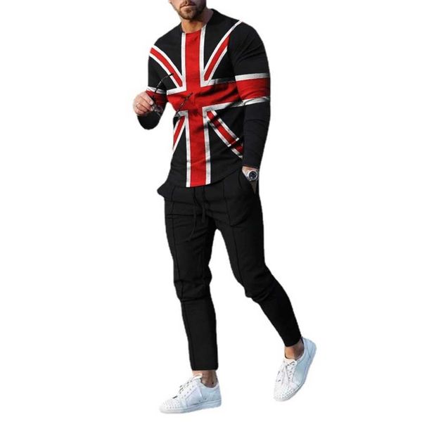 men's tracksuits 2023 new sports set casual two piece spring and autumn round neck 3d digital printing men's set5anv, Gray 
men's tracksuits 2023 new sports set casual two piece spring and autumn round neck 3d digital printing men's set5anv, Gray