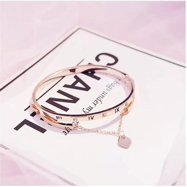 whole- rose gold stainless steel bracelets bangles female heart forever love brand charm bracelet for women famous jewelry272v, Black
whole- rose gold stainless steel bracelets bangles female heart forever love brand charm bracelet for women famous jewelry272v, Black