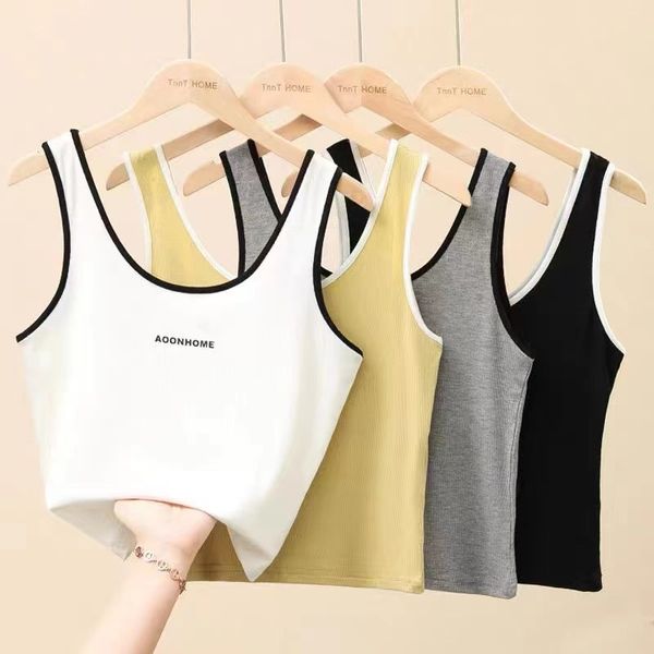 modal thread cotton tank women's strap tank short open umbilical bottom sleeveless back sports fashion, White
modal thread cotton tank women's strap tank short open umbilical bottom sleeveless back sports fashion, White