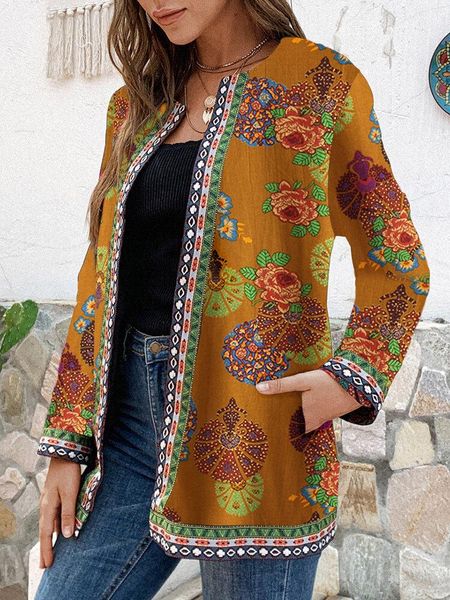 pants new spring and summer vintage cotton linen printed loose long sleeved coat cardigan women's casual suit woman jacket coat, White
pants new spring and summer vintage cotton linen printed loose long sleeved coat cardigan women's casual suit woman jacket coat, White